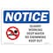 Signmission OSHA Notice, 5" Height, Quarry Workings Deep Water No Sign With Symbol, 7" X 5", Landscape OS-NS-D-57-L-17946 - alternate 1